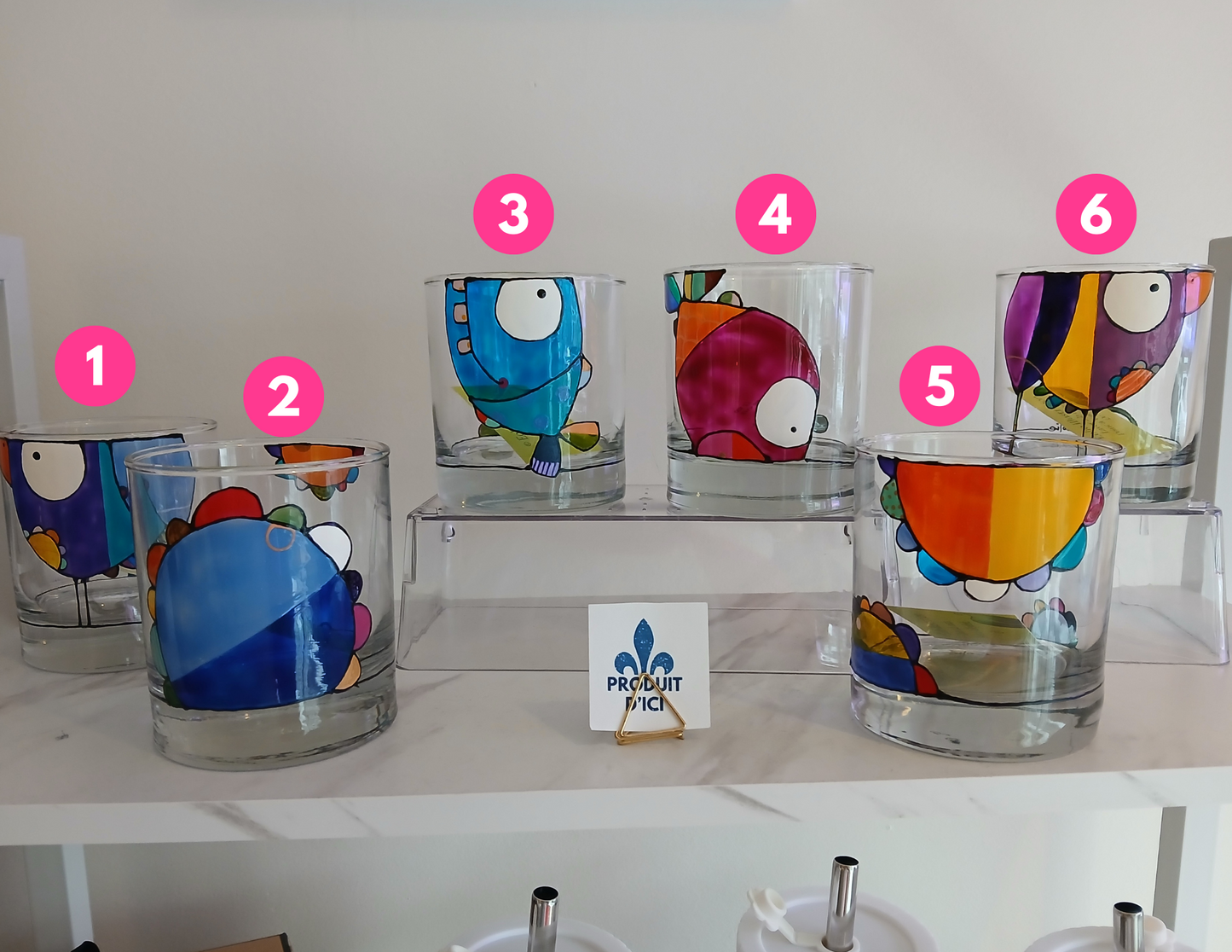 Verre décoré à la main