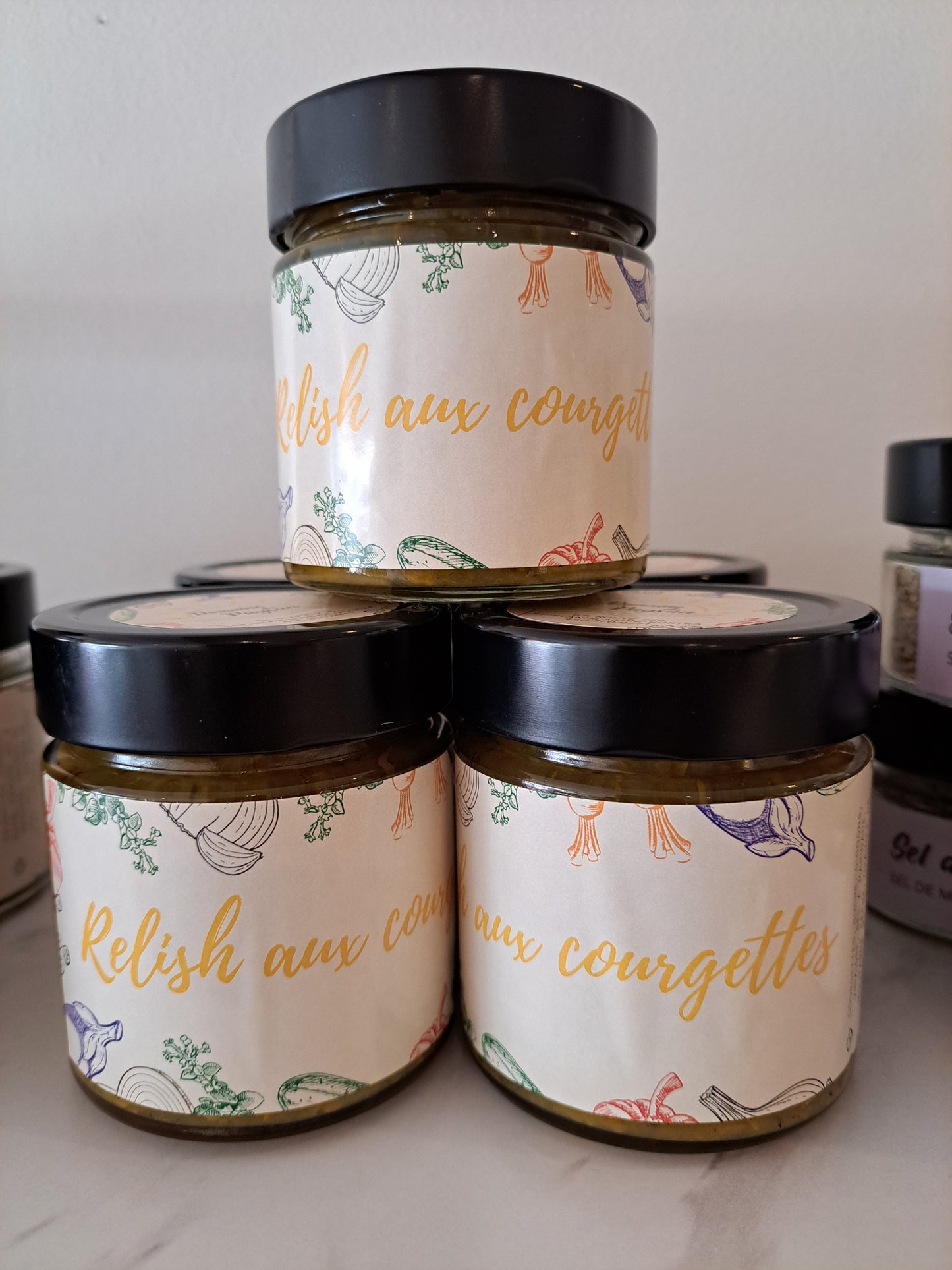 Relish aux zucchinis et romarin (250ml)