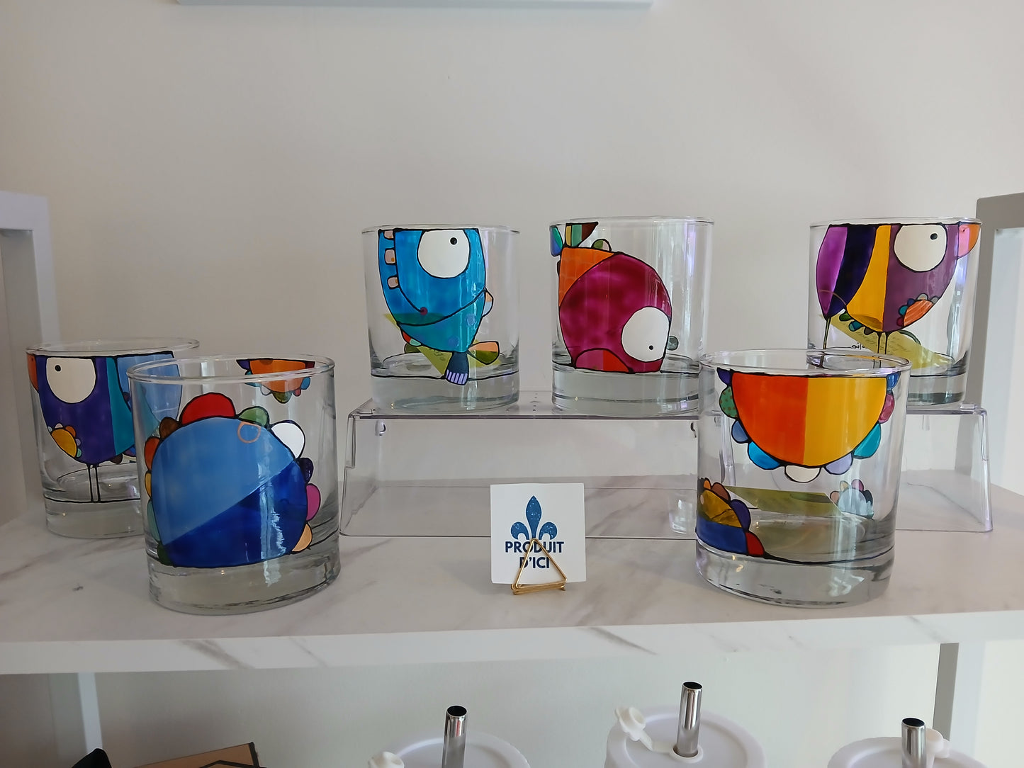 Verre décoré à la main