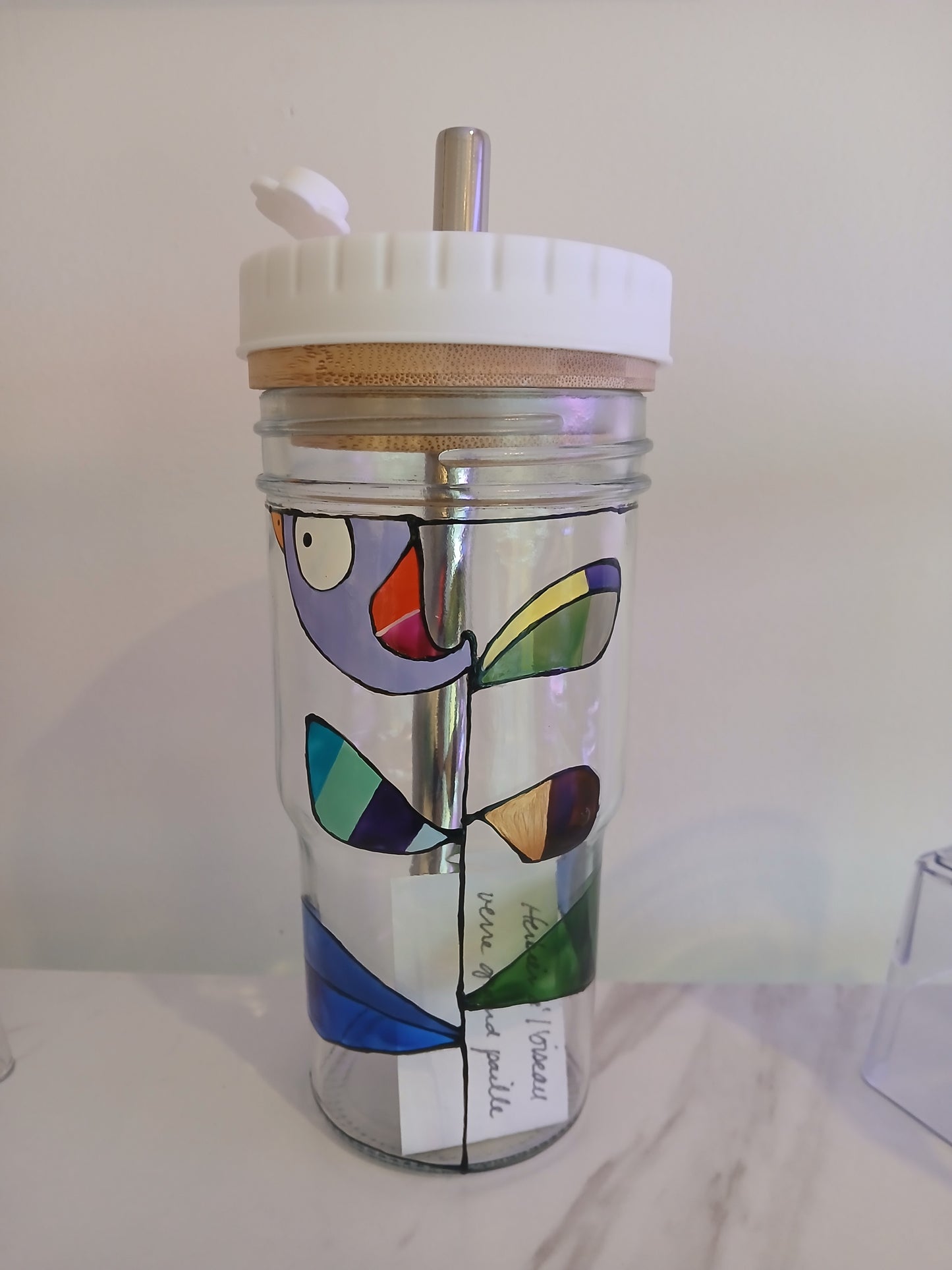 Tasse de transport peinte à la main