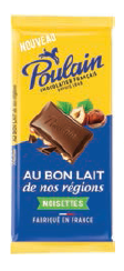 Tablette de chocolat au lait aux noisettes (95g)