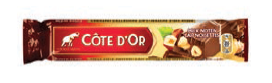 Bâton de chocolat au lait et noisettes entières (45g)