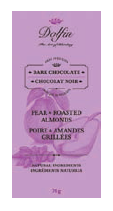 Tablette de chocolat noir à la poire et aux amandes grillées (70g)