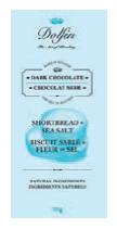 Tablette de chocolat noir au biscuit sablé et fleur de sel (70g)