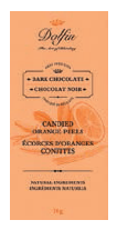 Tablette de chocolat noir aux écorces d’oranges confites (70g)