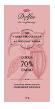 Tablette de chocolat noir 70g (70 % cacao)