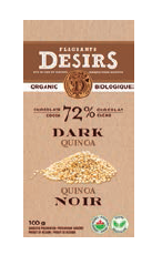 Tablette biologique de chocolat noir (72 % cacao) au quinoa 100g