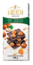 Tablette « Grand’Or » de chocolat noir aux noisettes entières caramélisées (100g)