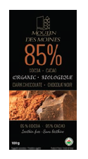 Tablette biologique de chocolat noir 100g (85 % cacao)