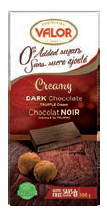 Tablette de chocolat noir sans sucre ajouté fourrée à la crème à la truffe (100g)