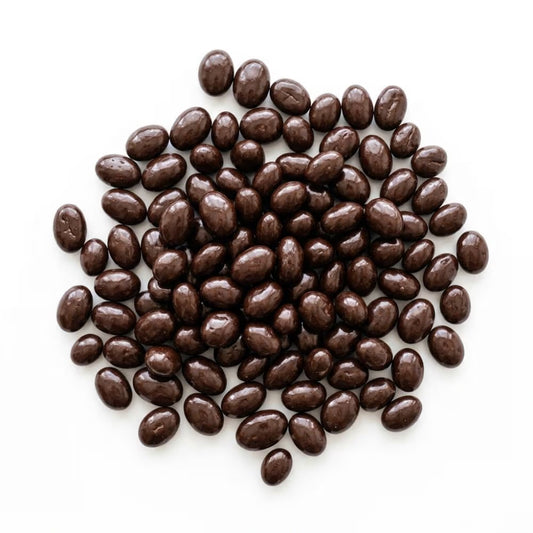 Grains d'espresso torréfiés enrobés de chocolat noir (100g)