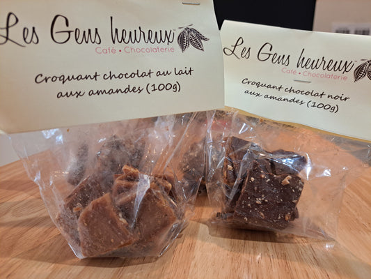 Croquant aux amandes chocolat noir et espresso 100g