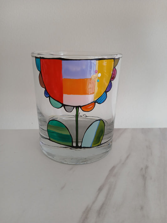 Verre peint à la main