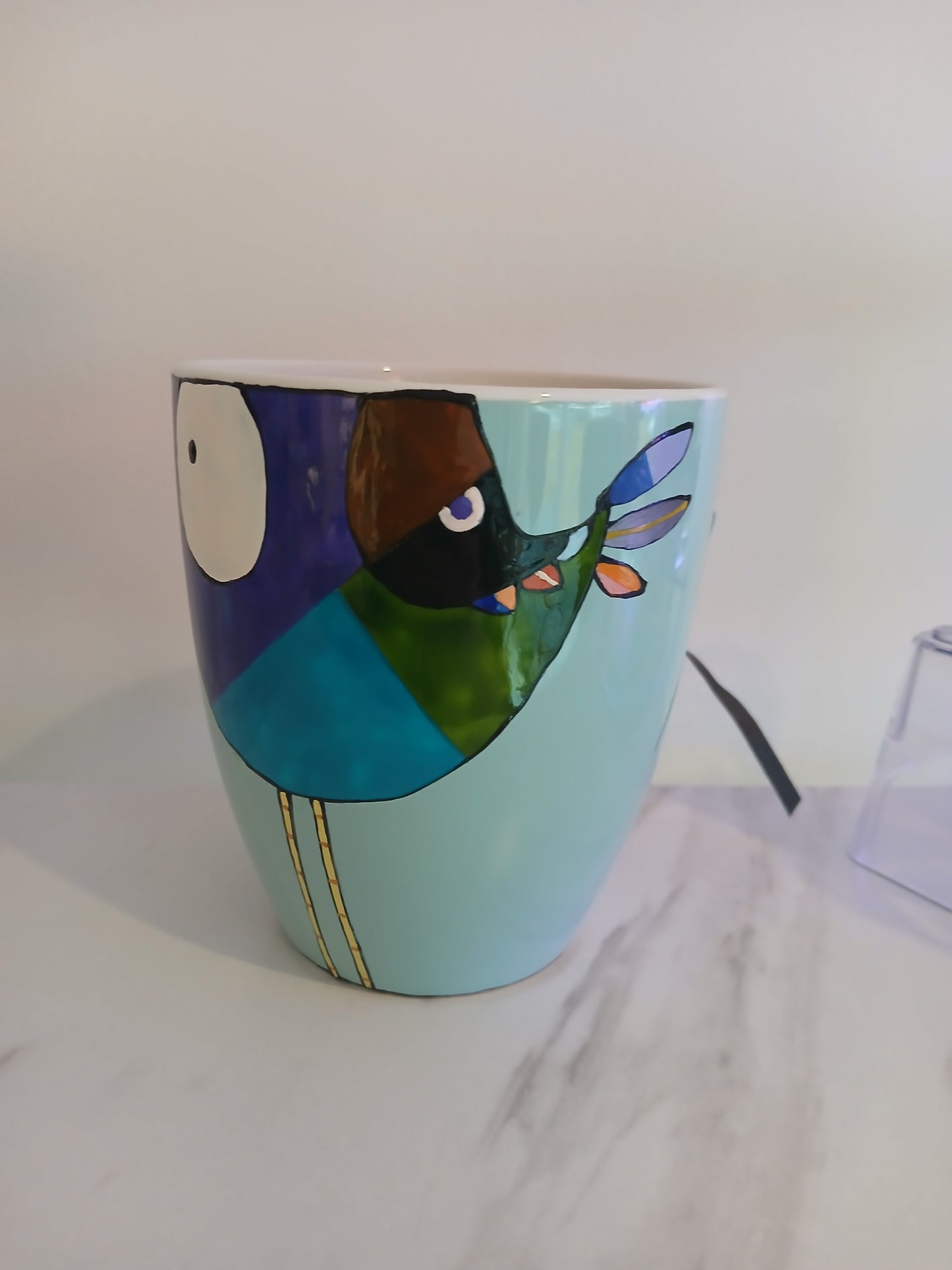 Grosse tasse peinte à la main