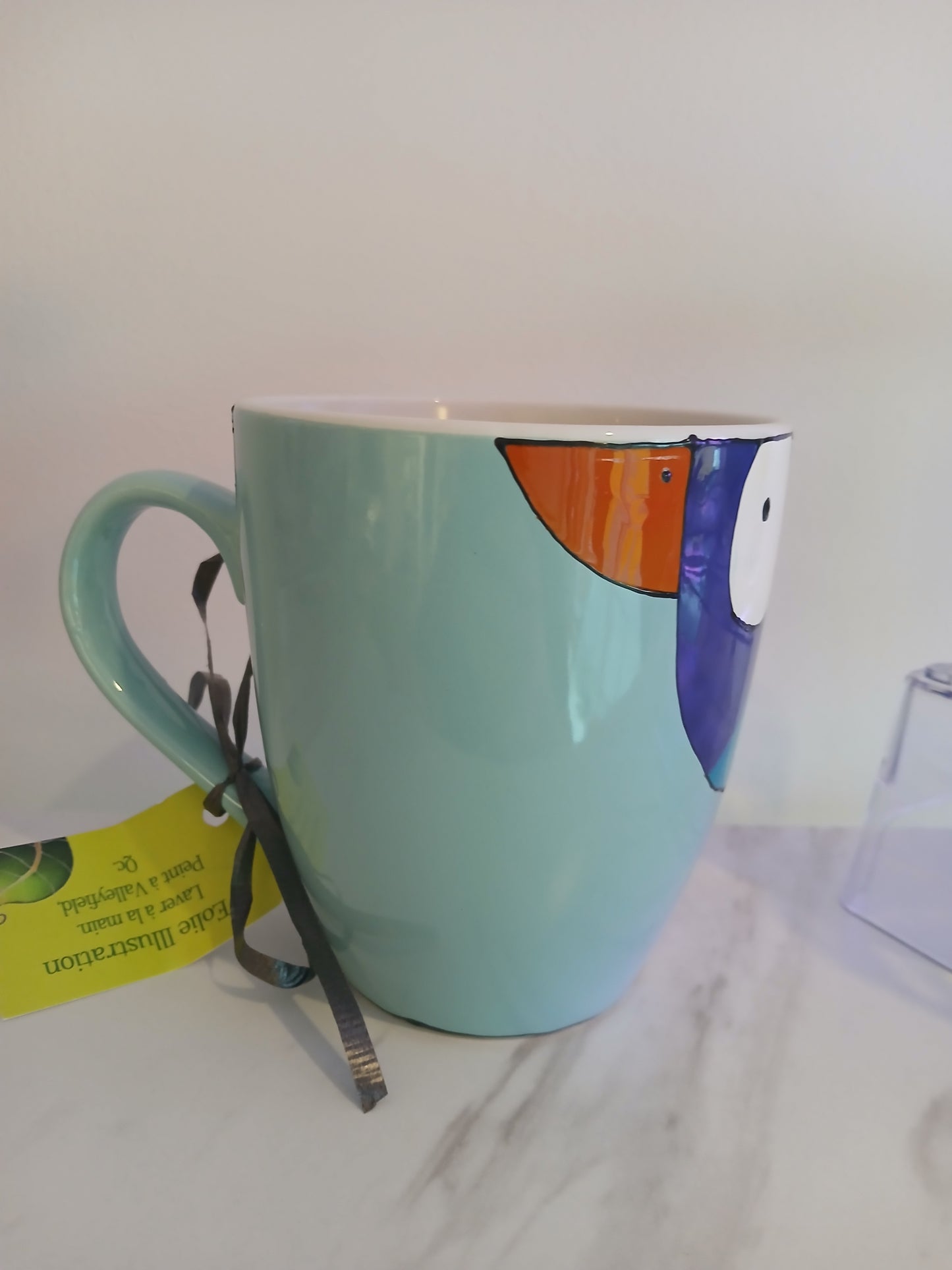 Grosse tasse peinte à la main