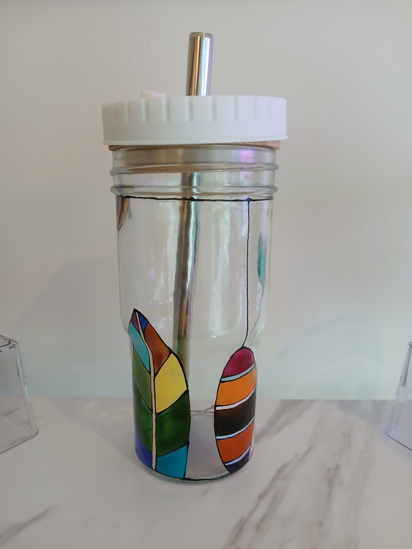 Tasse de transport peinte à la main