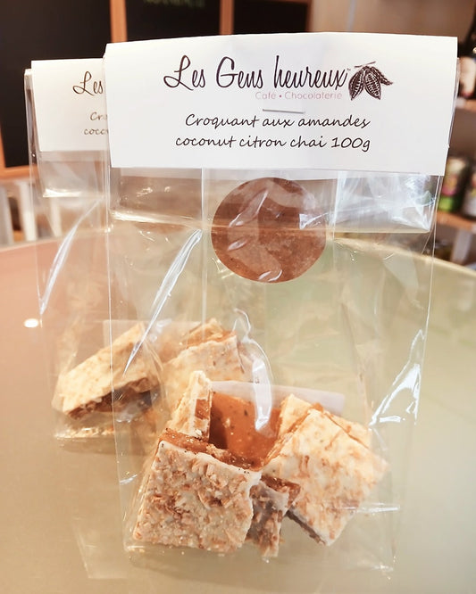 Croquant aux amandes coconut citron chai 100g