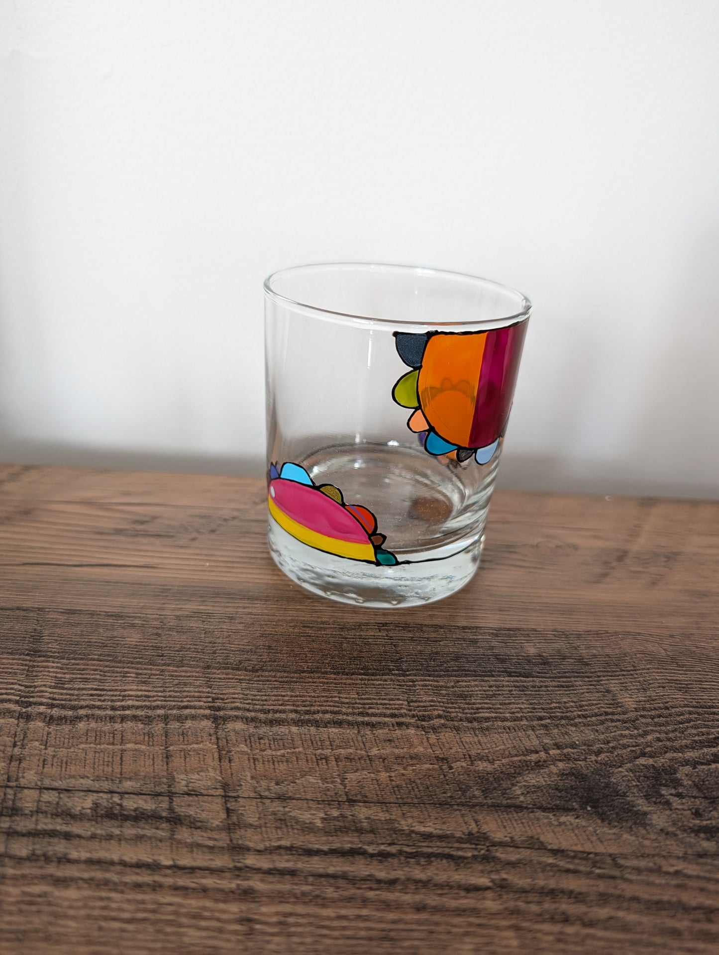 Verre à eau peint à la main