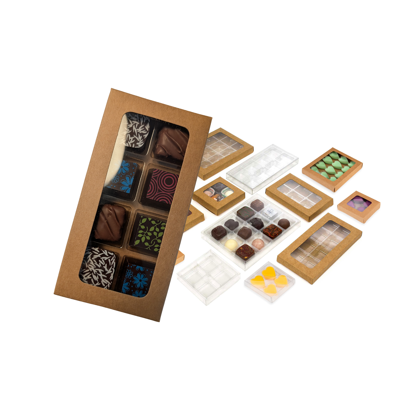 Boîte de chocolats (saveurs assorties)