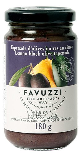 Tapenade d'olives noires au citron (180 g)