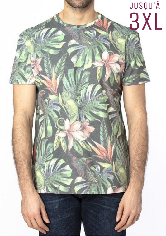 T-Shirt imprimé "Safari vert"