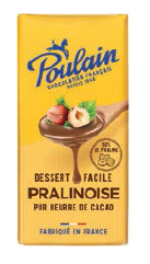 Tablette de chocolat au lait « Pralinoise » pour dessert 180g (50 % praliné)