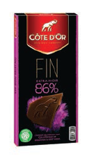 Tablette de chocolat extra noir 100g (86 % cacao)