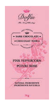 Tablette de chocolat noir au poivre rose (70g)