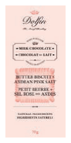Tablette de chocolat au lait au Petit Beurre et sel rose des Andes (70g)