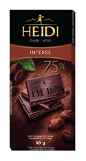 Tablette de chocolat noir intense 80g (75 % cacao)