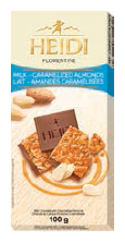 Tablette « Florentine » de chocolat au lait aux flocons d’amandes caramelisées (100g)