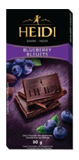 Tablette de chocolat noir aux bleuets (80g)
