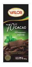 Tablette de chocolat noir (70 % cacao) à la menthe 100g