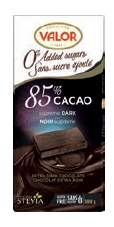 Tablette de chocolat noir (85 % cacao) sans sucre ajouté 100g
