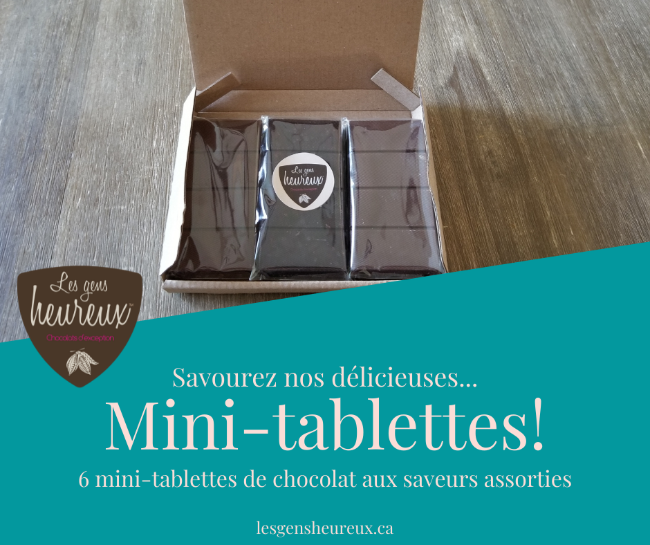 Choco-boîte 6 mini-tablettes assorties